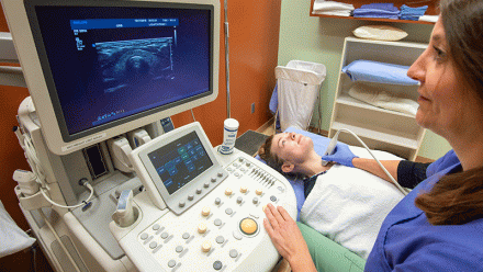 Patient getting an ultrasound